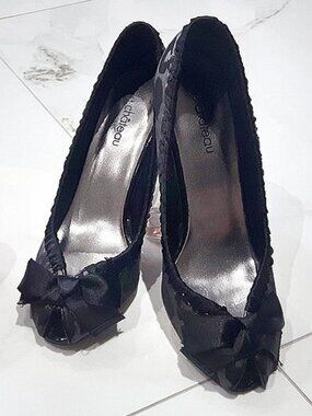 Vintage Y2K Peep Toe Animal Print Kitten Heels